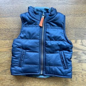 Splendid baby boy puffer vest, fleece lined, NWT size 6-12 months
